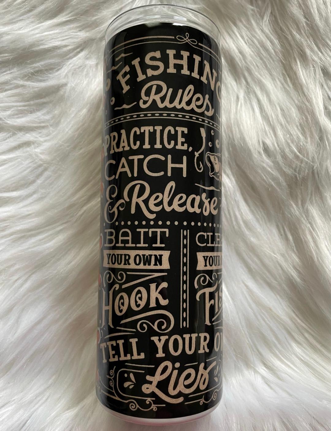 20oz Fishing Rules Tumbler