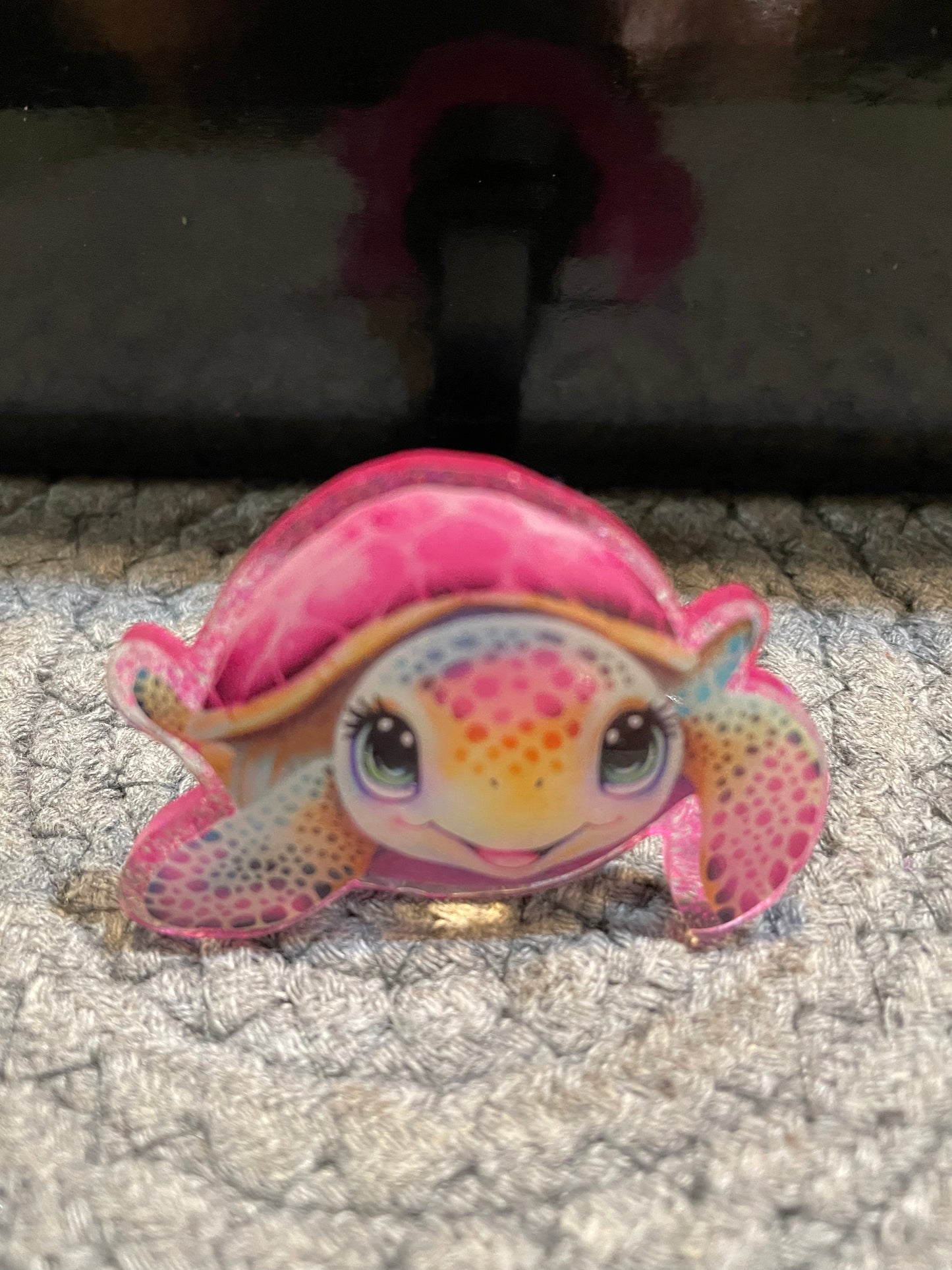 Pink Turtle Charm Car Vent Clip